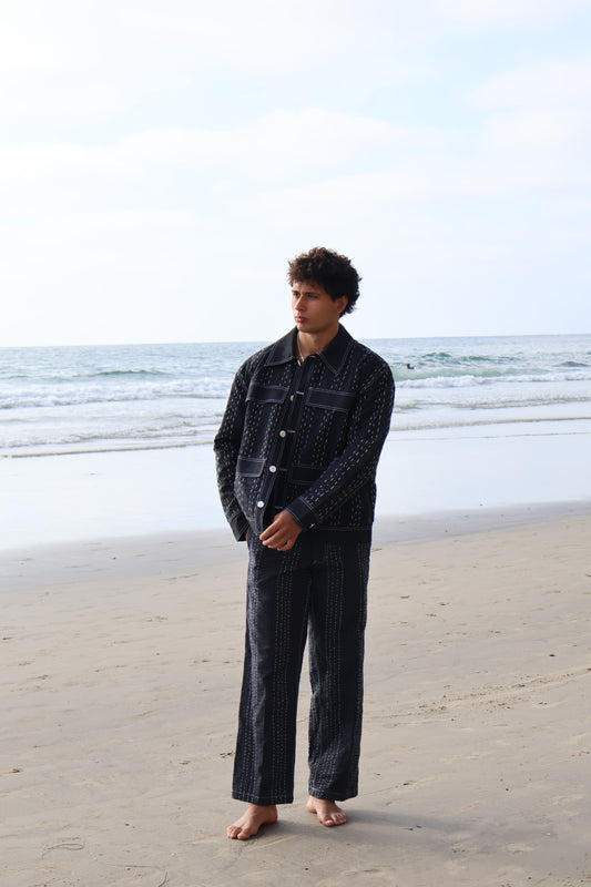 Black Kantha Jacket
