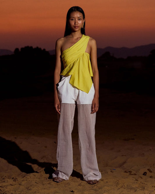 Khadi Cotton Lime Top