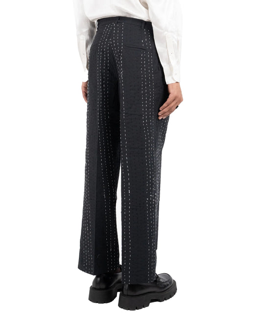 Black Kantha Trousers