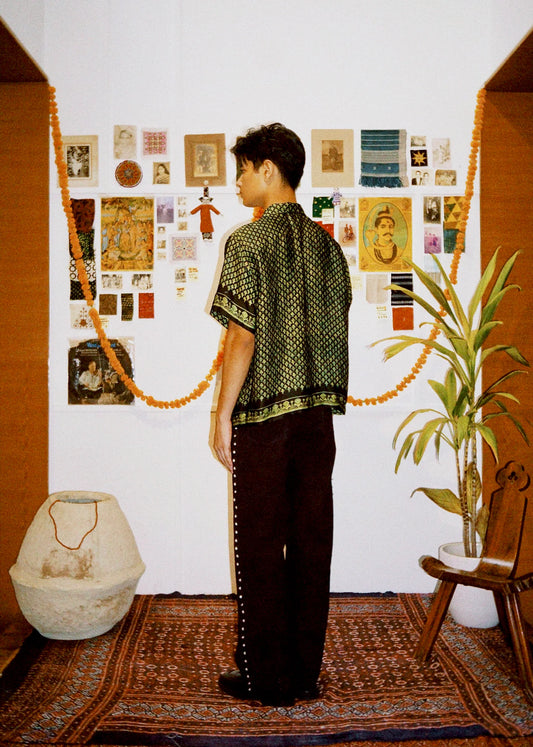 'Laung' Ajrakh Silk Shirt