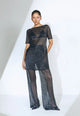 Black Knit Sheer Co-Ord Set