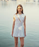 White Balloon Hem Dress
