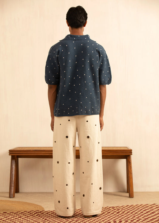 Blue Polka Dot Polo