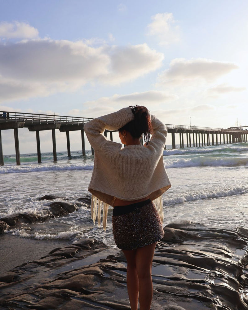 Cropped Chunky Merino Wool Cardigan