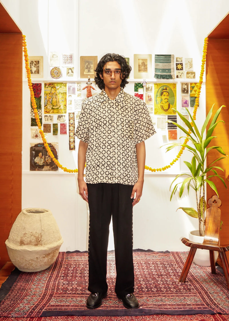 ‘'Jaali' Silk Shirt