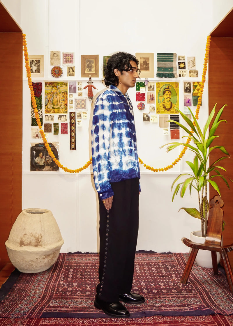 'Shibori' Silk Shirt