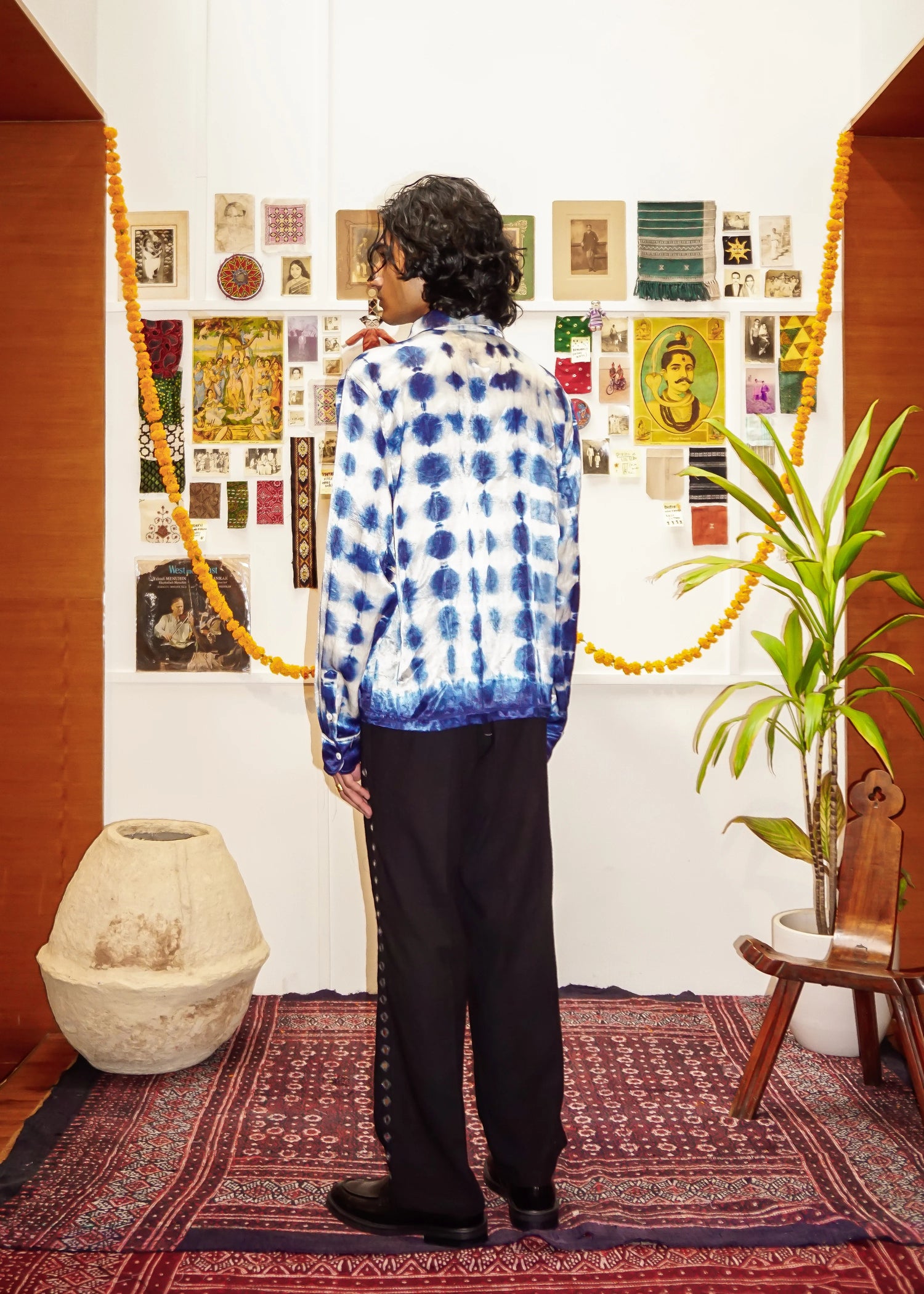 'Shibori' Silk Shirt