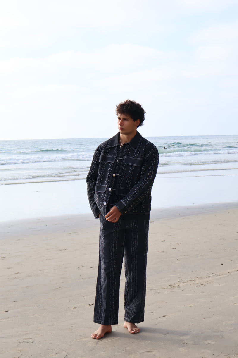 Black Kantha Jacket