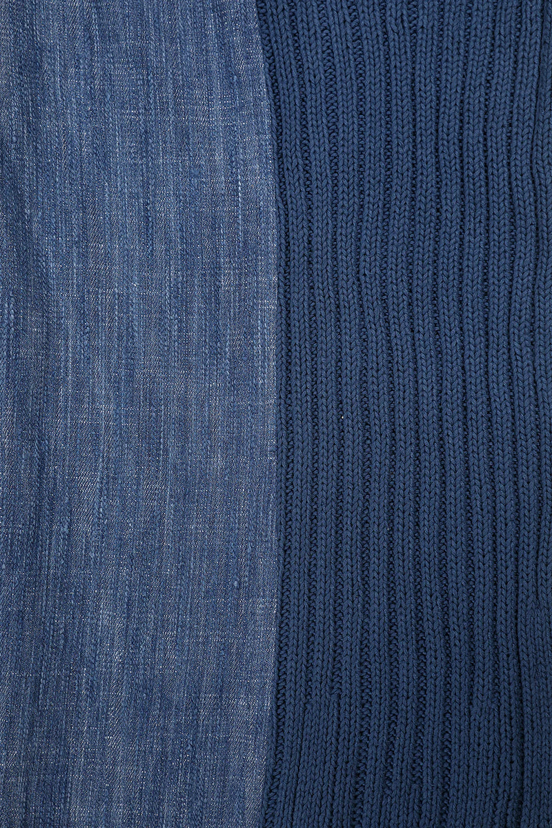 Hand-Knit Khadi Denim Pants