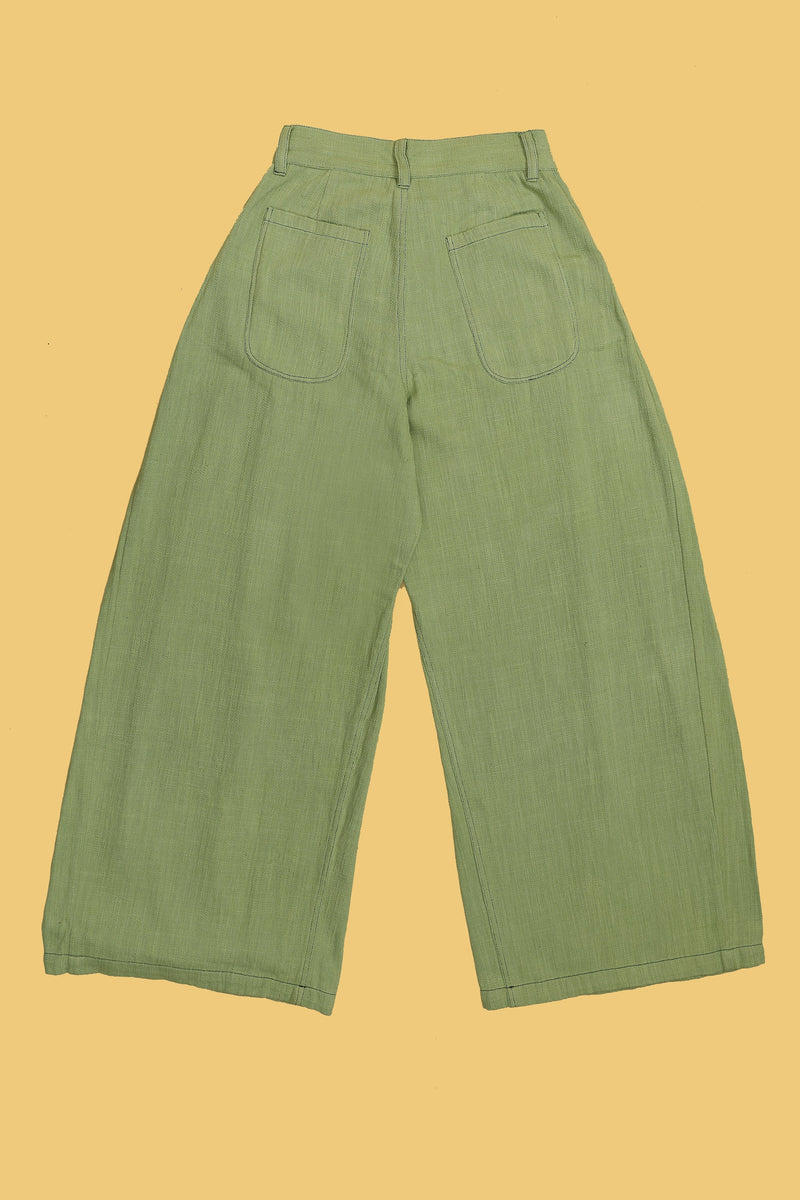 Khadi Pleated Denim Pants
