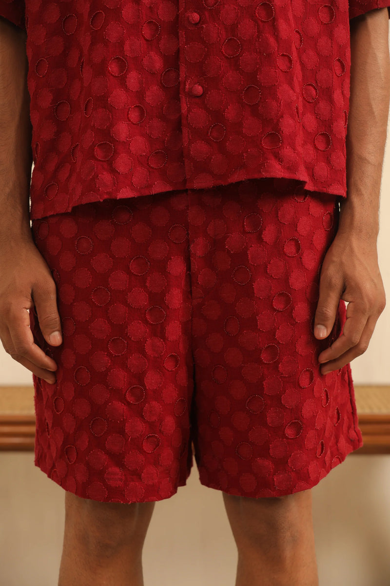 Red Beaded Shorts