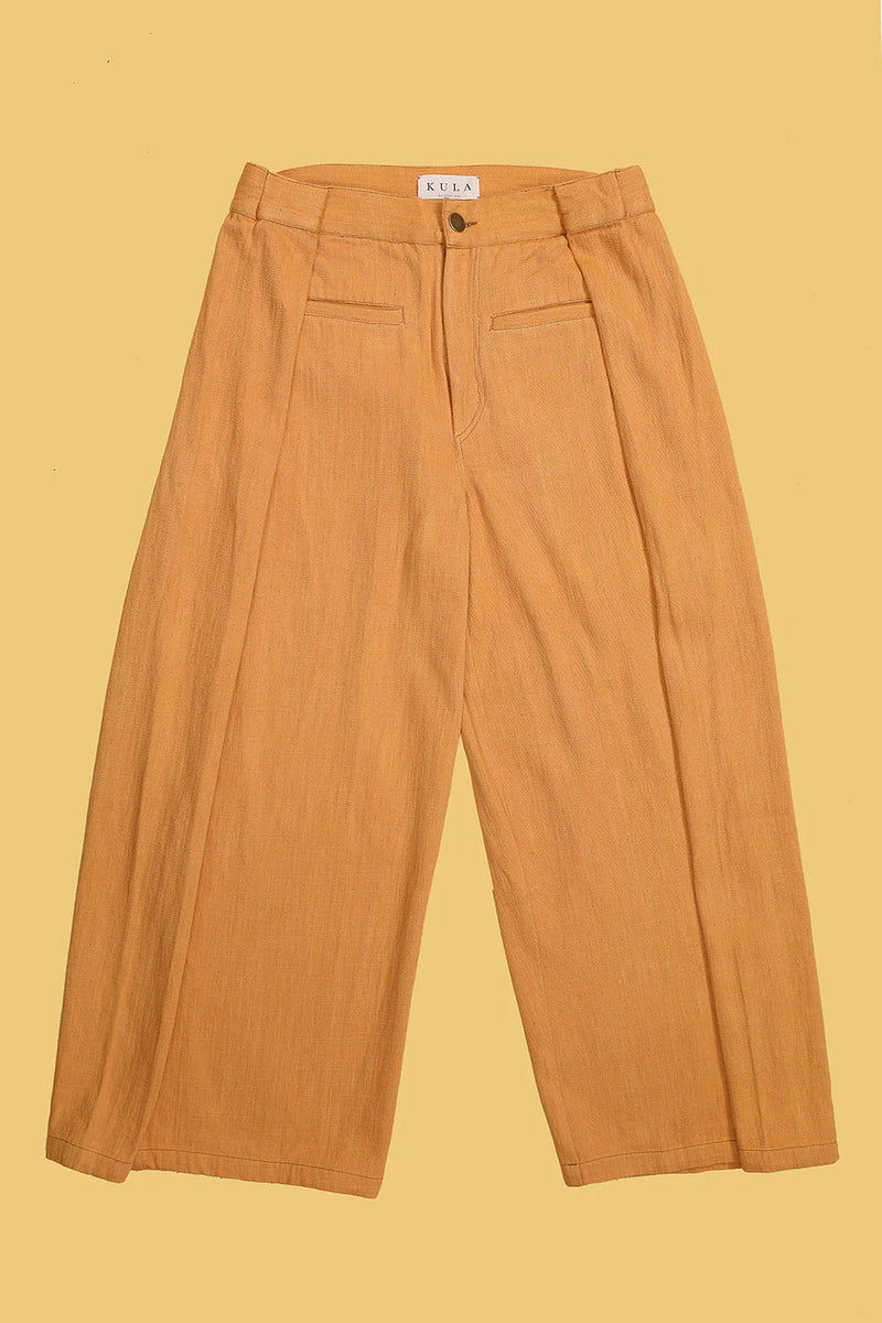 Structured Khadi Denim Pants