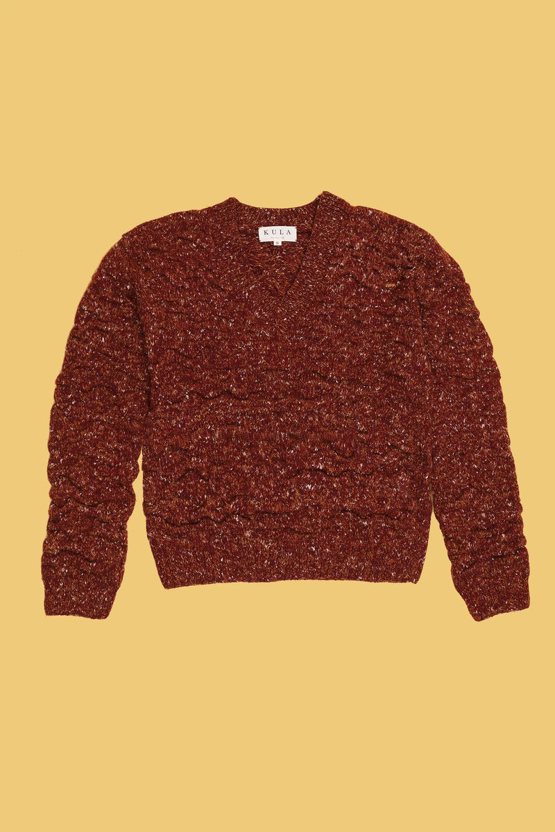 Bubble Breeze V-Neck Merino Sweater