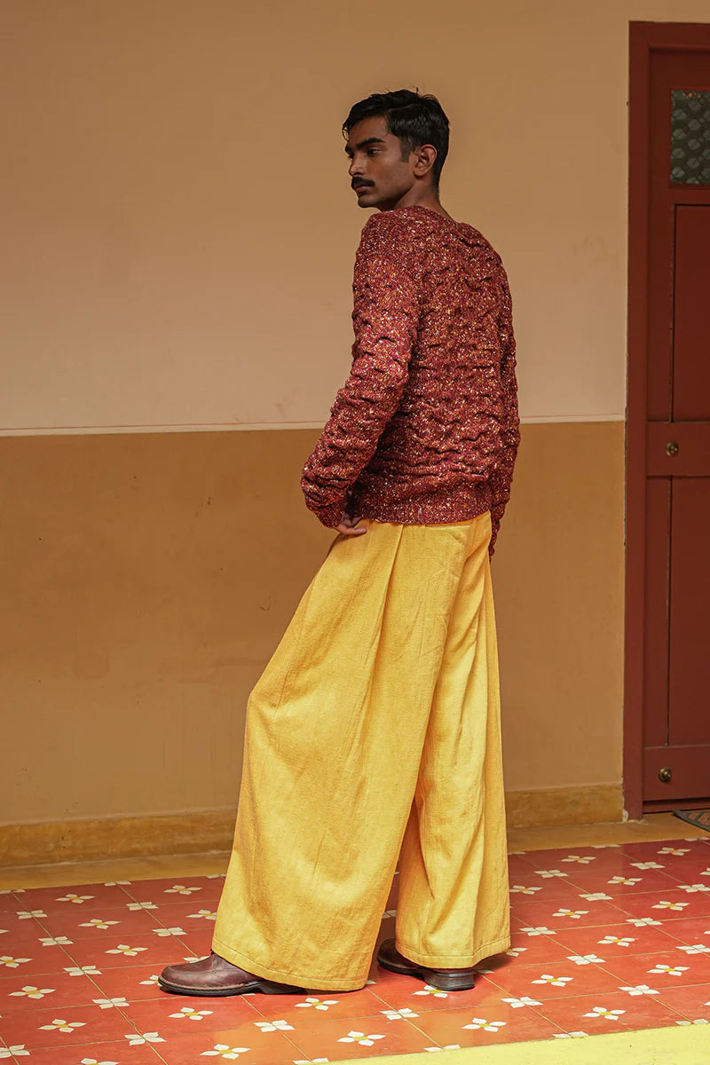 Bubble Breeze V-Neck Merino Sweater