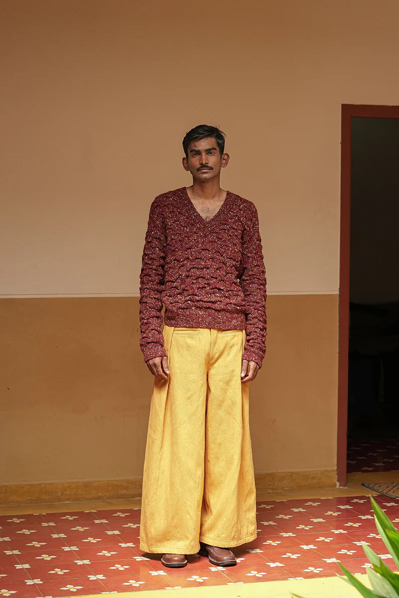 Bubble Breeze V-Neck Merino Sweater