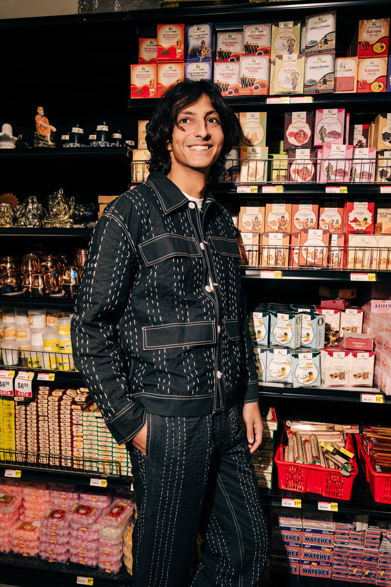 Black Kantha Jacket