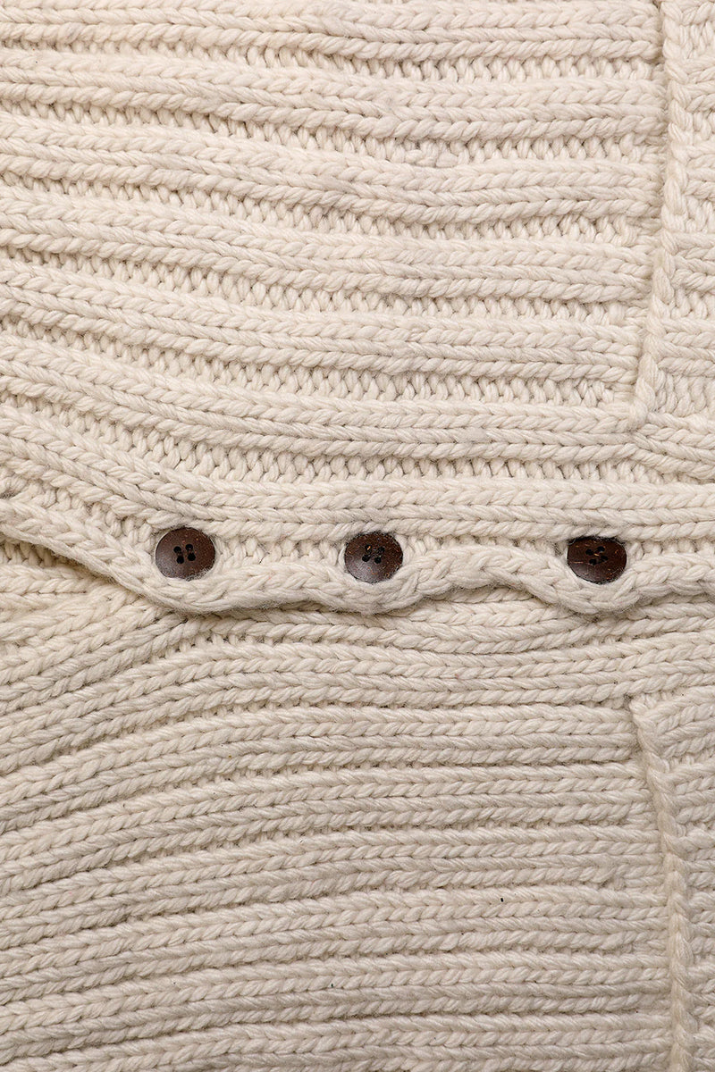 Merino Ribbed Cardigan Vest