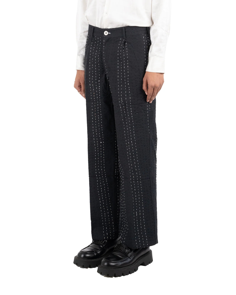 Black Kantha Trousers