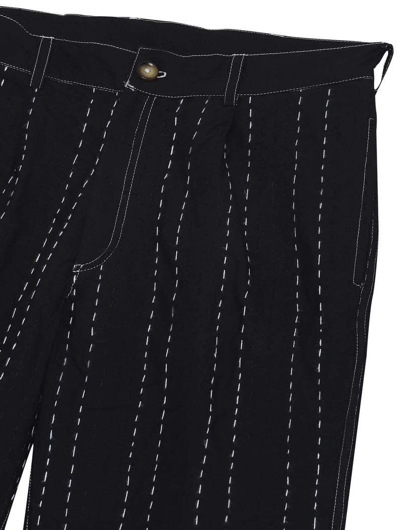 Black Kantha Trousers