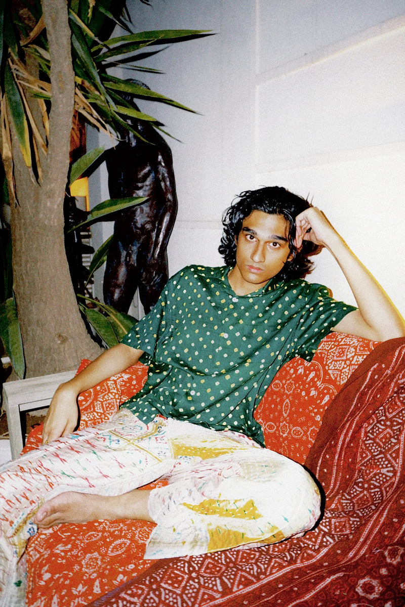 'Bandhani' Green Shirt