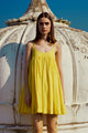 Lime Khadi Cotton Dress